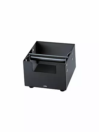 CILIO | Espresso-Ausschlagdose 16x16cm BARISTA Edelstahl Schwarz | 